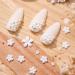 Sanwood White Blossom Five Petal Flower Charms - Nail Art Decoration & DIY Crafts Accessory - Buy Online on GoSupps.com