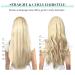 Doores Real Hair Extensions Clip - Ash Blonde Highlights Platinum Blonde 16 Inch 150g Remy Human Hair 9 Pieces - Natural Clip-In Hair Extensions - Buy Online on GoSupps.com