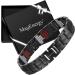MagEnergy Pure Titanium Bracelet for Men - 4 Elements, 591pcs Minerals - Magnetic Bracelet for Anniversary, Christmas, Valentine's Day - Black - Buy Online on GoSupps.com