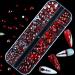 YOKE FELLOW Nail Art Rhinestones - Multi-Shaped Glass Crystals for DIY Makeup and Crafts (Blue/Green/Red) - Buy Online on GoSupps.com