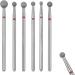 Sibba 6pcs Cuticle Drill Bit Set Flame Stainless Steel Bit with Case Manicure Pedicure Diamond Drill Polishing File Grinding Heads Tools Metal Professional Carbide Remover Bits Acrylic Gel Nails Round 6pcs Round End - Buy Online on GoSupps.com