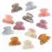 Claw Hair Clips Jaw Clamps - 12PCS Small Hair Claw Jaw Clamp for Thin Hair Styling Accessories Classic Hair Clamp for Women Girls (Sequins)