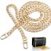 47 Inch Purse Chain Strap Shoulder Crossbody Replacement Straps with Metal Buckles, Gold Chain Strap for Purse Crossbody Handbag (Gold)