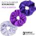 Luxurious Shimmering Hair Satin Scrunchies for Women Updo Ponytail Holder Ties Bands Elastic Bobbles Traceless Scrunchy Purple Assortment - Buy Online on GoSupps.com