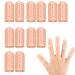 12 pieces of finger protection silicone gel fingering finger protection silicone gel breathable finger -sleeved finger protection silicone finger protectors finger protection support fingerlings thumb protection 6 pairs beige