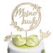 Colofalla 3 pieces cake topper baptism wood my baptism cake topper deaf fish cake decoration tortendeco party decoration for young girls (a)