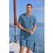 COOFANDY Men's Cotton Linen Set: Henley Shirt & Beach Shorts - Deep Blue XXL - Buy Online on GoSupps.com