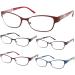 Blue Light Blocking Reading Glasses 5 Pack Fashion Metal Full Frame Ladies Computer Readers with Spring Hinge Eyeglasses for Women Anti UV/Glare/Eyestrain(+3.5 Magnification) 5 Pack Mix Colors 3.5X