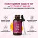 Rose Quartz Roller & Gua Sha Set with Vitamin C Serum | Facial Massage Gift Set for Men & Women | Reduces Dark Circles & Folds - Buy Online on GoSupps.com