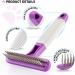 Poodle Pet Dog Grooming Rake | Dematting Tool with Stainless Steel Comb | Removes Loose Hair | Purple Handle - Buy Online on GoSupps.com