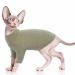 Pumyporeity cat cotton clothing sweater warm for sphynx hairless cat vest shirts kitten soft jumper cat costume coat for small/medium/large cats (green XL) XL A-green