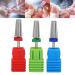 3PC Safety Nail Drill Set - Professional Polishing Tools for Acrylic & Gel Nails | Medium-Fine Coarse Bits (Silver) - Ideal for Nail Art & Care - Buy Online on GoSupps.com