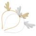 Lurrose 4pcs Christmas Antler Hair Band - Chip Shape Hair Ties for Party Cosplay | Gold & Silver | 19 x 16 x 0.8 cm - Buy Online on GoSupps.com