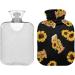 Cute Bear & Sunflower Heat Bottle - 2L Hot Water Bag for Pain Relief & Comfort - Buy Online on GoSupps.com