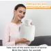 Samply 2L Hot Water Bottle with Furry Cover - White | Reusable Hot Water Bag - Buy Online on GoSupps.com