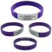 Personalized Silicone Bracelet - Mens Bracelet - Medical Alert Bracelets For Women - Rubber Bracelets - Custom Wristbands - Couples Bracelets - Motivational Bracelets Medium Purple