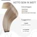 Shop Hetto Remy Real Hair Extensions | #18/613 Ash Blond | 12 Inch 70g - Perfect for a Natural Look! - Buy Online on GoSupps.com