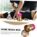 Homsfou Moxibustion Box Set - 2 Mini MoXA Pot Holders & Gear Holder - Copper Moxa Cone Holders - Ideal Moxibustion Device for Body Relief - Buy Online on GoSupps.com