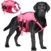 Asenku Adjustable Dog Wower - Durable & Reflective Life Jacket for Small Medium & Large Dogs - Perfect for Boating Swimming & Surfing - Pink - Buy Online on GoSupps.com