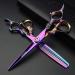 5.5 inch and 6 Inch Purple Hairdressing Scissors Barber Professional Hair Scissors Hand-cutting and Thinning Scissors (6 inch Set) - Buy Online on GoSupps.com