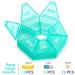 2 Pack Extra Large Weekly Pill Organizer - Tnvee XL Pill Box Case - 7 Day Travel Medicine Organizer - Large Compartment for Vitamins, Fish Oils, Supplement - Blue & Cyan - Buy Online on GoSupps.com