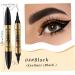 Eyebrow Pencil Liquid Eyebrow Pen 2 in 1 Dual-ended Eyebrow Waterproof & Long Lasting Liquid Eyeliner Pen Four-tip Brow Pencil for Women Gift Black - Buy Online on GoSupps.com