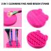 Buy Beaupretty 2-in-1 Makeup Brush Holder & Cleaner | Portable Tool for Efficient Brush Washing & Makeup Removal | Ideal Makeup Scrubber Pad & Stand - Buy Online on GoSupps.com