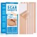 Silicone Scar Sheets (8 Pack - 5.9 x 1.57) Soonuly Medical-Grade Silicone Scar Removal Sheets for Surgery Keloid C-Section Hypertrophic Burns Reusable Scar Tape for Old New Scars Bandage Treatment
