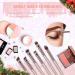 14-Piece Champagne Gold Professional Makeup Brush Set - Premium Synthetic with Case for Foundation, Blush & Eyeshadow - Buy Online on GoSupps.com