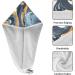 Dark Blue Khaki Abstract Graffiti Hair Towel 2 Pack - Super Absorbent Quick Dry Hair Turbans for Women & Girls | Stylish Hair Drying Solution - Buy Online on GoSupps.com