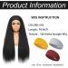 Vligcor Kinky Straight Headband Wig 16 Yaki Synthetic None Lace Front - Natural Hairline for Black Women - 1B - Buy Online on GoSupps.com
