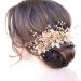 Bride Wedding Hair Comb Bridal Hair Accessories for Women Flower Rhinestone Headpiece Bridal Pearl Hair Accessories for Girls Hair Combs
