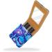 Travel Lipstick Organizer Case - Portable Makeup Bag with Mirror | Abstract Blue Cartoon Dinosaur Design - Buy Online on GoSupps.com