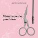 JAPONESQUE Brow Scissors & Spoolie - Premium Stainless Steel Brow Grooming Tool for Perfect Shaping - Buy Online on GoSupps.com