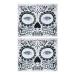 Frcolor 2pcs Temporary Skeleton Tattoos Day of The Dead Supplies Waterproof Face Tattos for Halloween