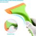 Gomake Small Silicone Squeegee - Shower, Auto, Glass, Bathroom & Car Cleaning - Green & Orange - Buy Online on GoSupps.com