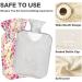 NAANLE 1L Transparent Hot Water Bottle with Lid Floral Watercolor Design for Back Pain Relief Neck Comfort and Heat Cold Therapy - Buy Online on GoSupps.com