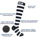 3 PCS Wide Calf Plus Size Compression Socks 20-30 mmHg for Nurses - Black & White - 3XL - Buy Online on GoSupps.com