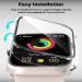 2 Pack Apple Watch Series 8/7 45mm Case & Screen Protector - Clear Hard PC Bumper with Tempered Glass Film - Anti-Scratch & Ultra-Thin Cover by EWUONU - Buy Online on GoSupps.com