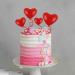 Blumomon Pack of 4 Heart Cake Toppers Red Valentine's Day Cake Topper Picks Mixed Size Happy Valentine's Day Cake Decorations Valentine's Day Wedding Party Bridal Shower Decorations Accessories Valentine's Day 5 - Buy Online on GoSupps.com