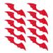CALLARON 10 Piese Bat Wing Hair Accessories for Women Halloween Decorative Headdress Devil Wing Cosplay Ornaments Funny Reusable Bat Wing Decoration(Red)
