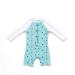 BONVERANO Baby Boys Swimsuit/Sunsuit UPF 50+ Sun Protection One Pieces Swimwear with Sun Hat 3 Months Light Blue