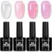 TOMICCA Nude Pink White Shimmer Gel Nail Polish Set - 4x8ML A116020 | Soak Off UV Kit for Home Manicure - Gift for Women Girls - Buy Online on GoSupps.com
