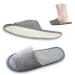Fineget Disposable Spa Slippers Indoor House for Guests Women Men Open Toe Slippers Home Hotel Travel Pedicure Grey Slippers 4 Pairs
