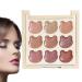 Ruwshuuk Lip Gloss Palette | 9 Matte Shades for Women - Cosmetic Palette Intense and Resistant Shades Nomadic Cosmetics for Outings Transport and School