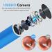 Ear Wax Removal Tool Camera | Homaisson 3.9mm 1080P FHD Ear Cleaner with 6 LED Lights | 16 pcs Ear Spoons | for iPhone, iPad, Android | Blue Ear Wax Remover - Buy Online on GoSupps.com