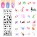 NICENEEDED Nail Art Stamping Plates Image Template with Cat Paw Letter Love Bow for Nail Design Manicure Print DIY Nail Design Nail Polish Transfer Tools (Cat) Style 1
