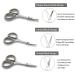 PAFASON Stainless Steel Mustache Beard Trimming Scissor Set with Safety Cover and Leather Pouch - Buy Online on GoSupps.com
