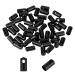 UNICRAFTALE 50pcs 304 Stainless Steel Cord Ends End Caps Metal Cord Ends Cylindrical Metal End Caps Electrophoresis Black for Jewelry Making DIY Hole 2mm 4mm Inner Black