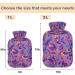 NAANLE 2L Hot Water Bottle with Paisley Watercolor Cover - Relief for Back Pain Hand & Foot Warmth Neck Therapy | Heat Bottle for Hot & Cold Use - Buy Online on GoSupps.com
